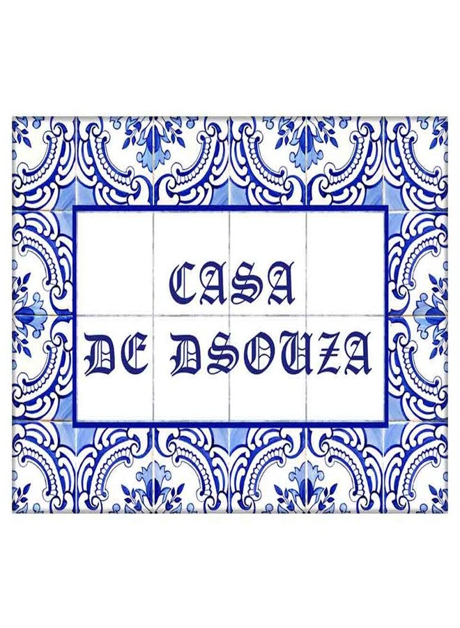 نتكيس لوحات أسماء شخصية من نوتكيس للمنزل - لوحة اسم خارجية قابلة للتخصيص - طباعة رقمية مقاومة للماء من صن بورد - طراز إسباني مغربي - عرض 12 بوصة × طول 8 بوصات - جوا كاسا - Image 1